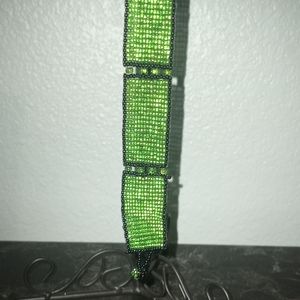 Handcrafted Beaded Green Bracelet